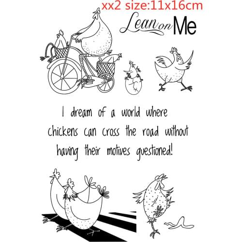Animal Chicken Transparent Silicone Rubber Stamp And Die Sheet Cling Scrapbooking DIY Cute Pattern Photo Album Stamp