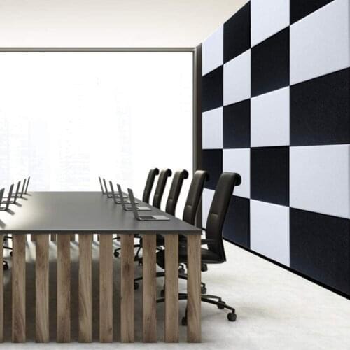 12PCS Environmental Soundproofing Board Decorative Wall Stickers Home And Office Soundproofing Board Soundproof Wall Stickers