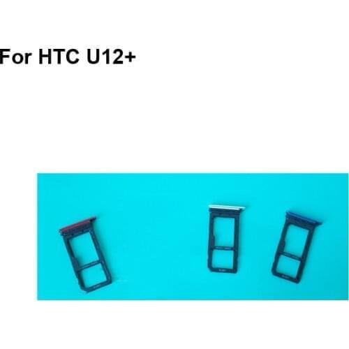 2PCS For HTC U12+ U12plus New Tested Sim Card Holder Tray Card Slot For HTC U12 Plus Sim Card Holder Replacement Parts U 12 Plus