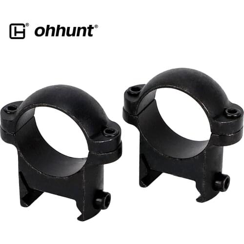 Ohhunt 25.4mm Diameter 2PCs Low Profile Standard Picatinny Weaver Steel Scope Rings Tactical Hunting Sport Mounts Accessories