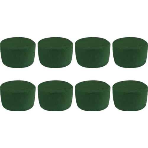 8 Pack DIY Flower Arrangement Kit Green Round Wet Floral Foam, Wedding Aisle Flowers, Party Decoration