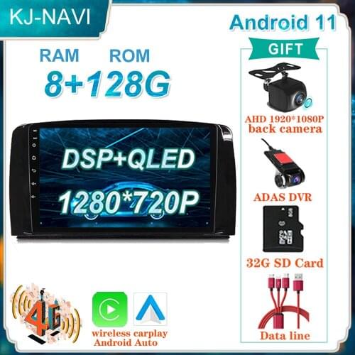 Intel 128GB Android 11 CAR GPS Stereo Radio Multimedia player for Mercedes Benz AMG/R classe W251 R280 R300 Radio stéréo Audio