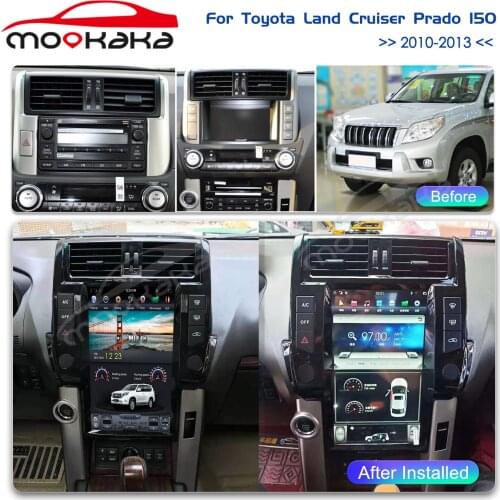Tesla Style Android 9.0 Car Radio GPS Navigation For TOYOTA LAND CRUISER Prado 150 2014-2017 Multimedia Player Stereo Head Unit
