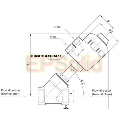 Free Shipping 3/4'' Ports Angle Seat Piston Valve Stainless Steel Air Seat Valve 1PC-JZF-20 5PCS/LOT