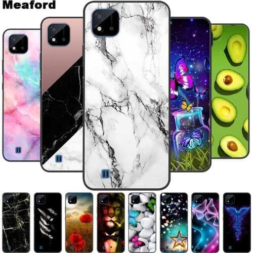 For Realme C20 Case Marble Soft Silicone Back Case for OPPO Realme C21 C11 2021 Phone Cover for Realme C11 Coque Funda Bumper