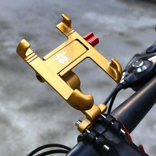 YPAY Aluminum Alloy Bicycle Phone Holder Stand Motorcycle Handlebar Rearview Phone Stand GPS Mount For iPhone X 8P Samsung S9
