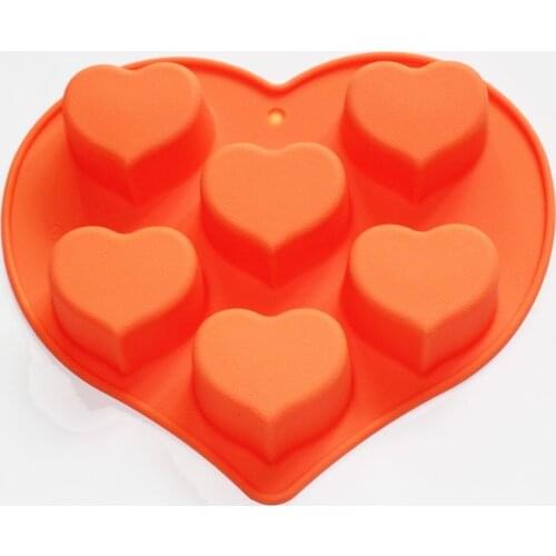 Elegant Heart Shape Soap Chocolate Jelly Silicone Mold Pan
