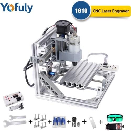 Yofuly CNC 1610 Engraving Machine Offline GRBL Control DIY Mini Laser Engraver Machine ER11 Pcb PVC Milling Machine Wood Router
