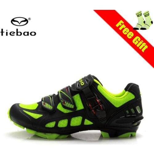 Tiebao Men Cycling Shoes Sapatilha Ciclismo Mtb Mesh Breathable Riding Bicycle Sneakers Self-locking SPD Mountain Bike Shoes