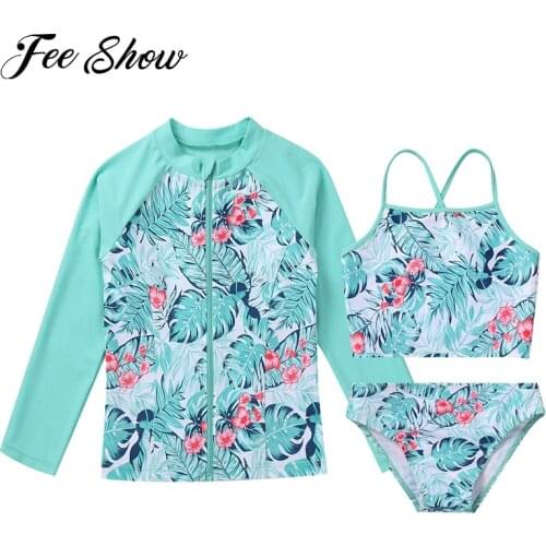 Summer Holiday Kids Girls Swimwear Swimsuits Bathing Suits Stretchy Bikini Bottoms Tankini Sets Tank Tops with Shorts Beachwear
