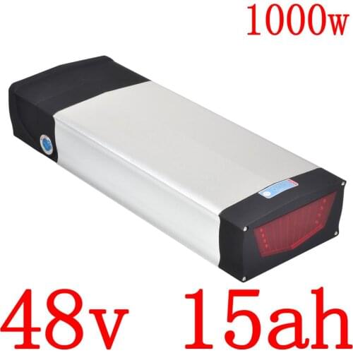 48V 36V Electric Bicycle Rear Rack Battery 36V 15AH 20AH 48V 15AH 20AH Lithium EBike Battery For 500W 750W 1000W Motor free duty