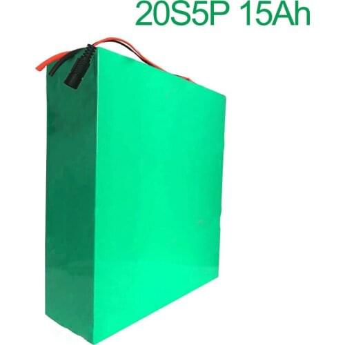 72V 15Ah 20S5P 18650 Li-ion Battery electric two Three wheeled motorcycle bicycle ebike 195*190*70mm