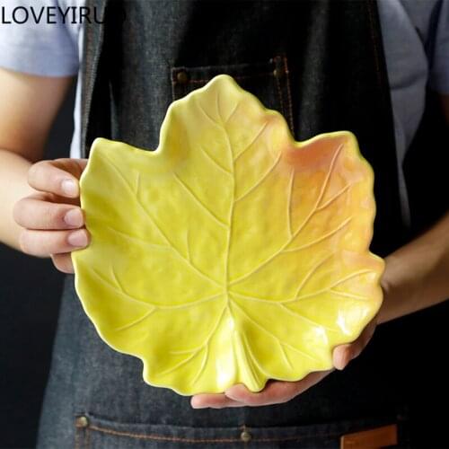 LOVEYIRUO European-style ceramic tableware dish set holiday gift home hotel supplies western food plate pasta vegetable plate