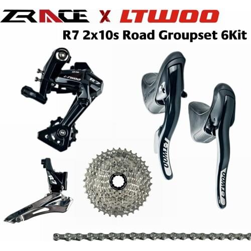 LTWOO R7 2x10 speed, 20s Road 6Kit, ZRACE 10s Cassette + Chains + Shifter + Rear Derailleurs + Front Derailleurs, 4700,R3000