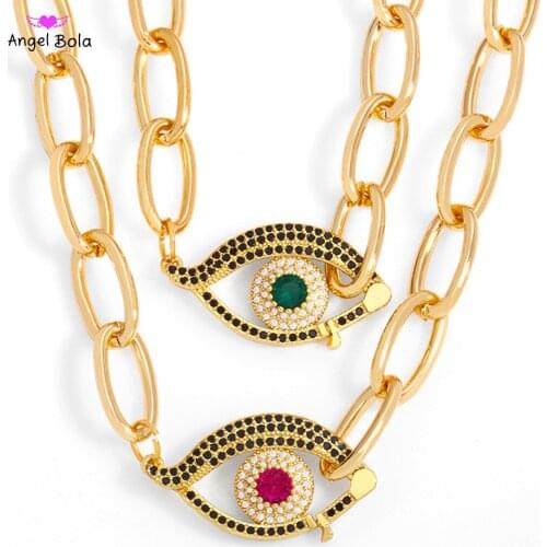 Muslim Islamic Evil Eye Necklace New Luxury Gold Necklace for Women Turkey Party Wedding Jewelry Accessories Gift Wholesale