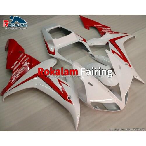 Motorcycle Fairing For Yamaha R1 2002 2003 YZF1000 02 03 Red White Motorbike Body Kit (Injection Molding)