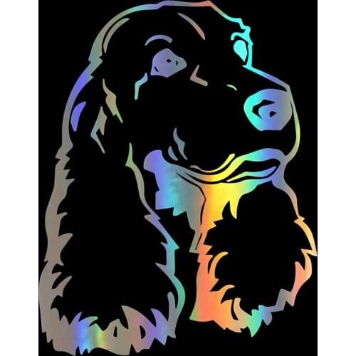 Creative Cocker Spaniel Dog Car Sticker Decal Accessories Motorcycle Car Window PVC 15cm X 12cm
