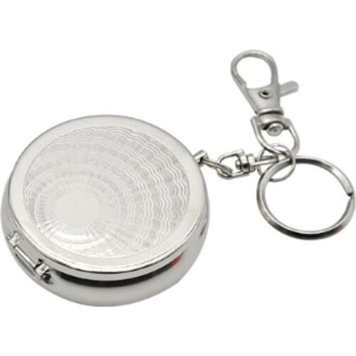 Portable Pocket Ashtray/Vehicle Cigarette Ashtray Mini Stainless Steel Ashtray with Key Chain and Cigarette Snuffer Dropshipping