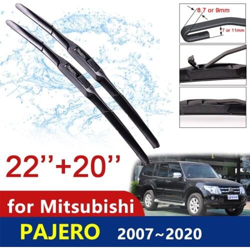 Car Wiper Blade Windshield for Mitsubishi Pajero Shogun Montero 2007~2020 V80 V87 V93 V97 Windscreen Wipers Car Accessories 2019