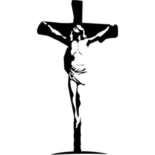 9.4cm*18.3cm Jesus Christ Vinyl Decal Car Window Sticker Savior Lord Art Church Cross Design S6-3422