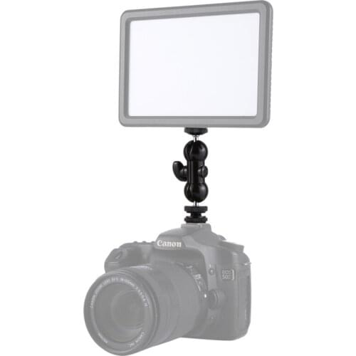 PULUZ DLSR Camera Tripod Ball Head Professional 1/4 inch Screw Flash Hot Shoe Swivel BallHead Bolt Magic Arm with Lock