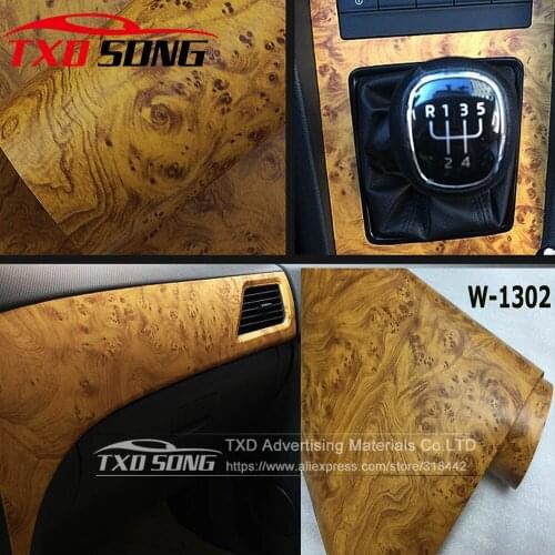 Top quality W1302 Wood PVC vinyl sticker Wood Film styling wrap wrapping internal decoration wood grain pvc vinyl film sticker