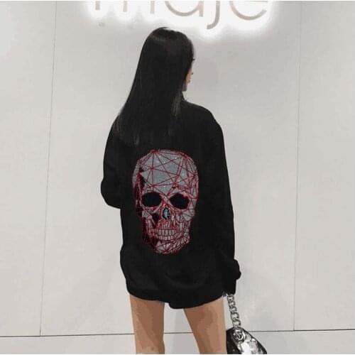 Womens sweatershirt Autumn Fashion Casual Long Sleeve Rhinestone high quality hoodies summer girls Top