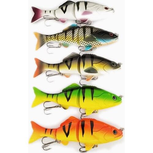 1PCS 15cm Knotty Fish Gear Fishing Bait Bionic Knotty Lure Bait Fishing Tackle Lures Fresh Sea Water 3-section Perch Bait Fish