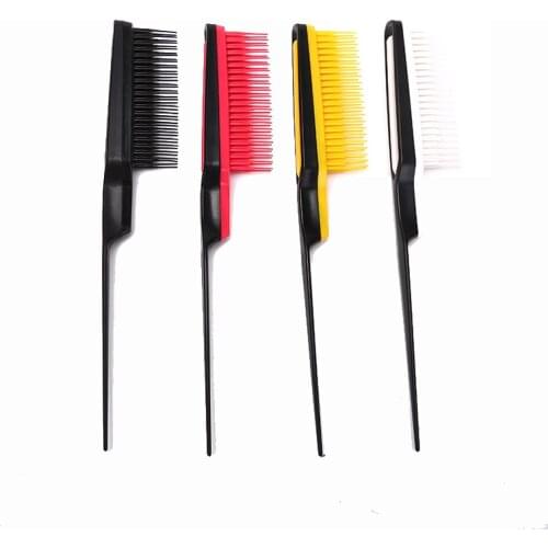 1PC Colorful Professional Hair Comb Pointed Tail Comb Teasing Curly Hair Brush Salon Hairdressing Styling Combs Tools