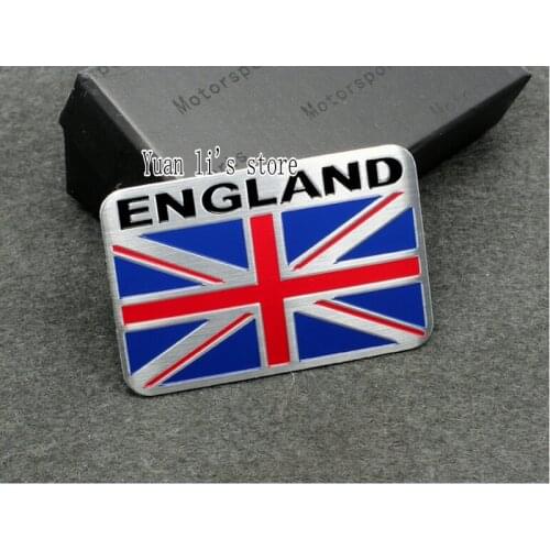 1 Pcs UK England Great Britain UNION JACK Flag Aluminium Badge Emblem 60mm*40mm Car Styling