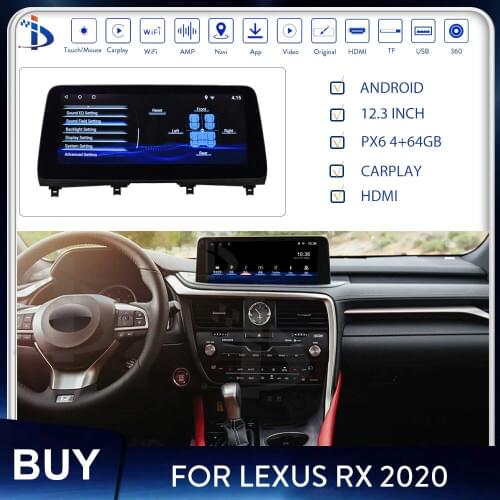 12.3 inch Android Player for Lexus RX RX300 RX350 RX450 2020 car accessories support smartphone Auto Player undefined