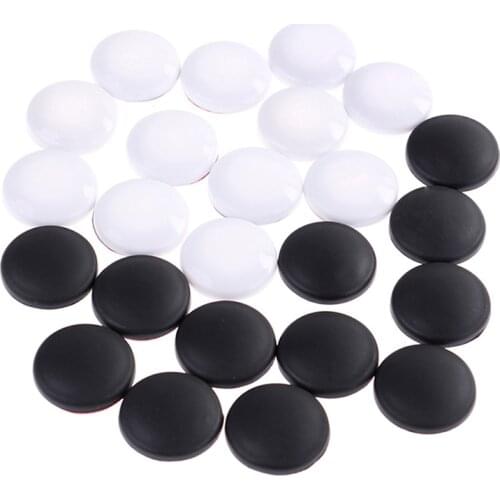 12Pcs White/Black Colors Universal ABS Plastic Car Interior Door Lock Screw Protector Cover Cap Trim