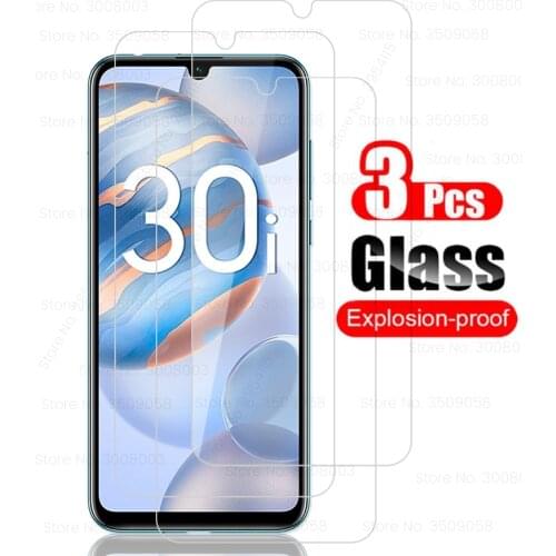 3pcs original 9h premium tempered glass for huawei honor 30 i s honer honar 30i 30s screen protector toughened glass film cover