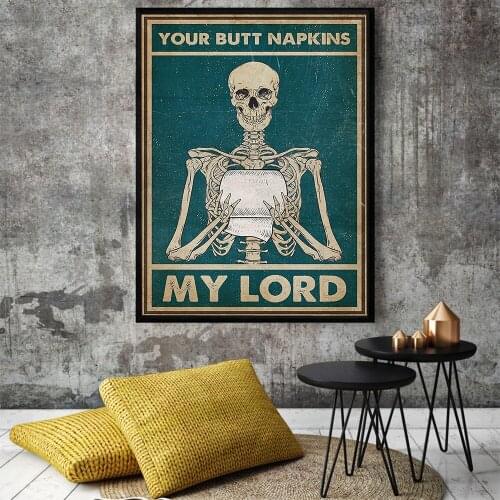 Abstract Wall Art Your Butt Napkins Skull Paintings Nordic Canvas Posters and Prints for Living Room Bedroom Corridor Decoration