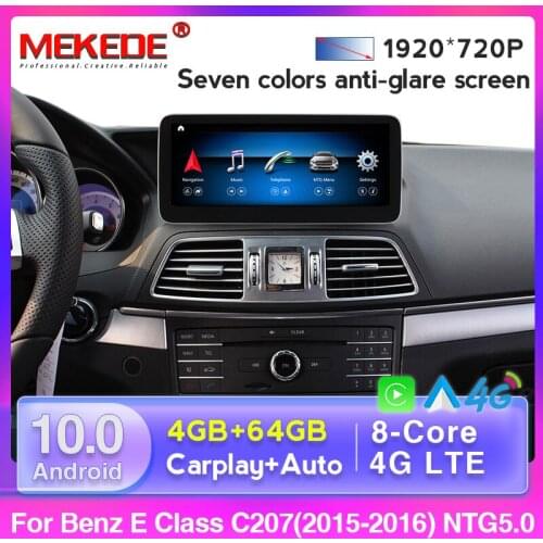 MSM8953 Android 10 4GB+64GB 4G LTE Car GPS Navigation Multimedia Player for Ben Z E Class Coupe 10-12 Screen W207 A207 C207