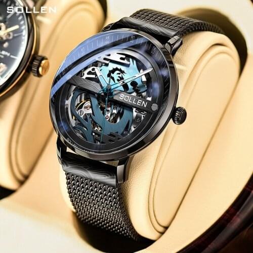 Mens Watch New Hollow Fashion Mechanical Watch Mens Sports Watch Automatic Mechanical Watch Anniversary Gift