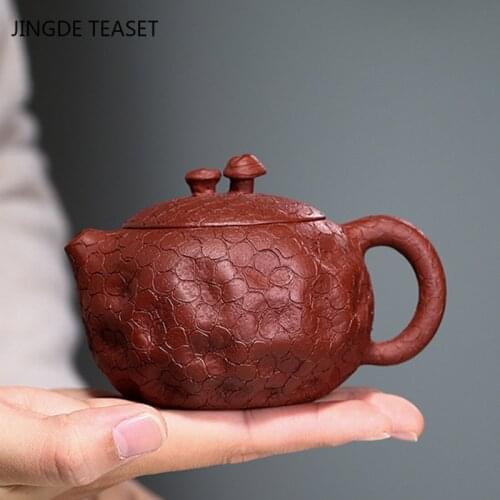 Yixing Handmade tea pots Purple Clay Xishi Teapot beauty kettle Raw ore Dahongpao Teaware Chinese Tea Ceremony Customized 190ml