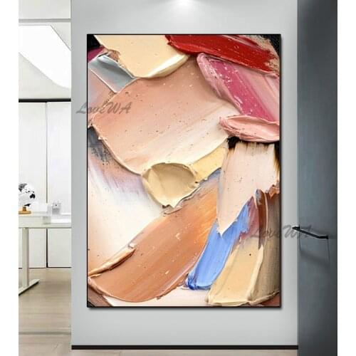 Color Oil Painting With Abstract Knife New Arrival 100% Handpainted Wall Decoration Picture For Living Room Unframed Canvas Art