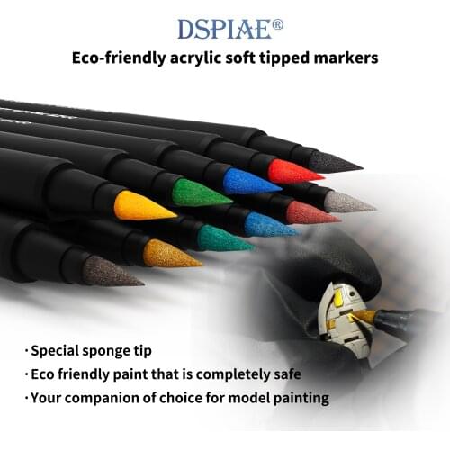 Dspiae Soft Tipped Markers Gundam Military Model Painting Pen