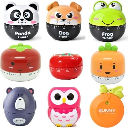 Cartoon Animal Shaped Kitchen Timer Home Kitchen Alarm Clock Countdown Cute Machinery Electronic Timer for Cooking Baking Frying