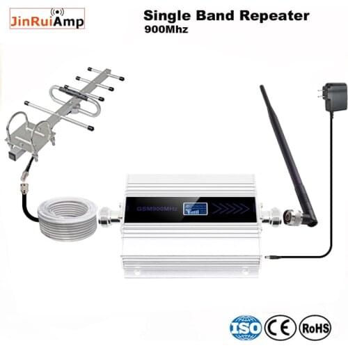 LCD display Mini GSM Repeater 900MHz Cell Mobile Phone GSM 900 cellular Signal Booster Amplifier + Yagi Antenna with 10m Cable