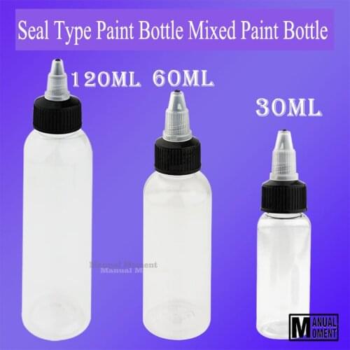 Model Paint Mixed Bottle Empty Paint Bottles Storage Bottle 30ml 60ml with Mixing Steel Ball Hobby Painting Tools Accessory
