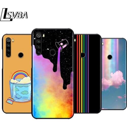 Fashion Rainbow Art Silicone Phone Case For Xiaomi Redmi Note 9 9S Max 8T 8 7 6 5 Pro 5A 4X 4 Soft Black Cover
