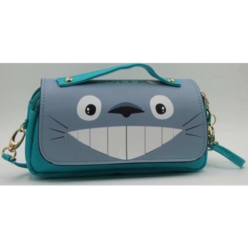 Cartoon Tonari no Totoro PU mini Handbag Soft Shoulder Messenger bag fashion student gift