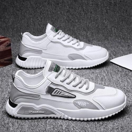 Breathable Mens Shoes Summer 2021 New Fashion Color Matching Trendy Shoes Mens Low-Cut Thin Mesh Casual Sports Shoes Men