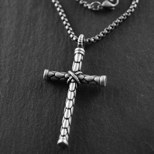 Men necklace 316L stainless steel vintage Necklace Man ancient cross faith pendants jewelry 2020 jewelry wholesale jewelry
