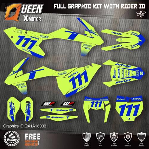 QUEEN X MOTOR Custom Team Graphics Decals Stickers Kit For KTM 2016 2017 2018 SX SXF , 2017 2018 2019 EXC XC-W EXC-F 033