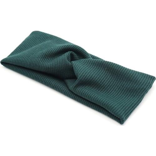 New Wide Headband Women Autumn Winter Crochet Headbands Cross Knitted Hair Band Turban Girls Hair Accessories Vintage Head Wrap