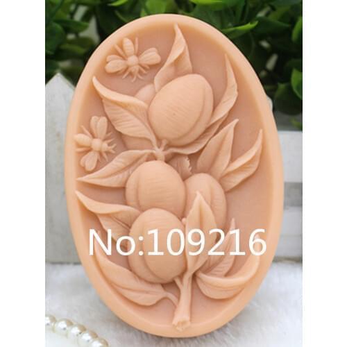 New Product!!!1pcs Peach (ZX372) Handmade Soap Mold Crafts DIY Silicone Mould
