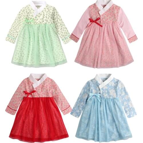 Baby Girls Dress Princess Dress Halloween Cosplay Costume Long Sleeves Kimono Style Kids Fancy Dress bow